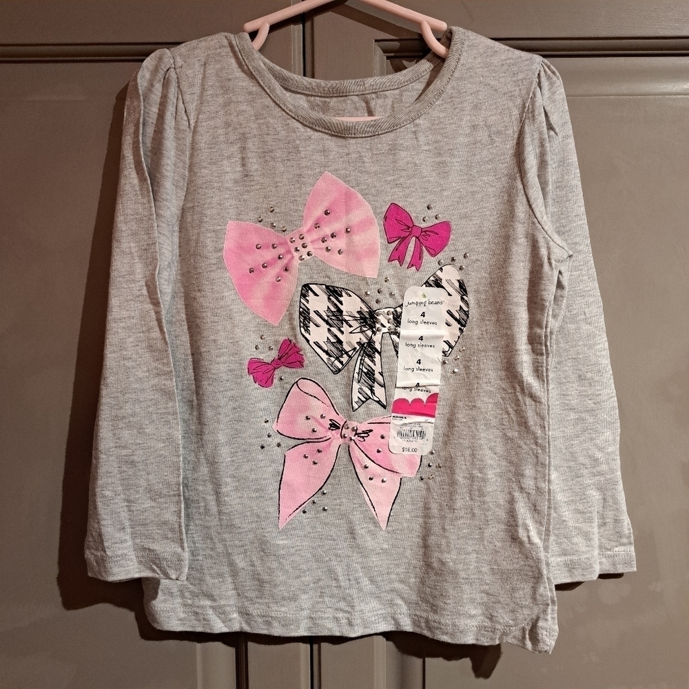 Jumping Beans girls size 4 long sleeved tshirt new